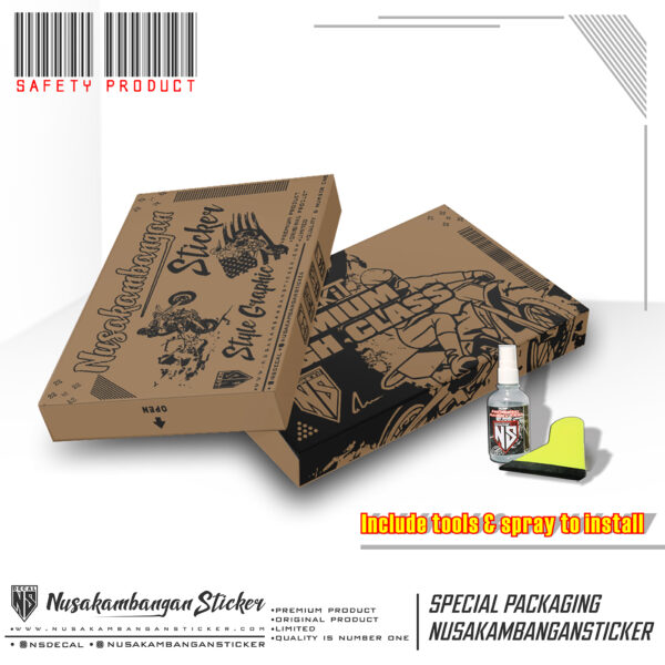 Vario Sticker Mandalika. Decal Sticker Kit Supermoto Dirtbike Kawasaki KXF450 Mandalika Merah Graphic Kit – Nusakambangan Sticker